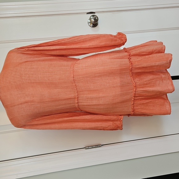 Blue Island Women's Pink Striped V-Neck Tassels Swim Cover Up Boho Dress‎ Small - Picture 6 of 9